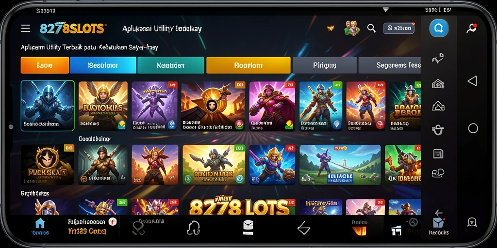 Tampilan menarik dari fitur utama aplikasi Utility 8278SLOTS.