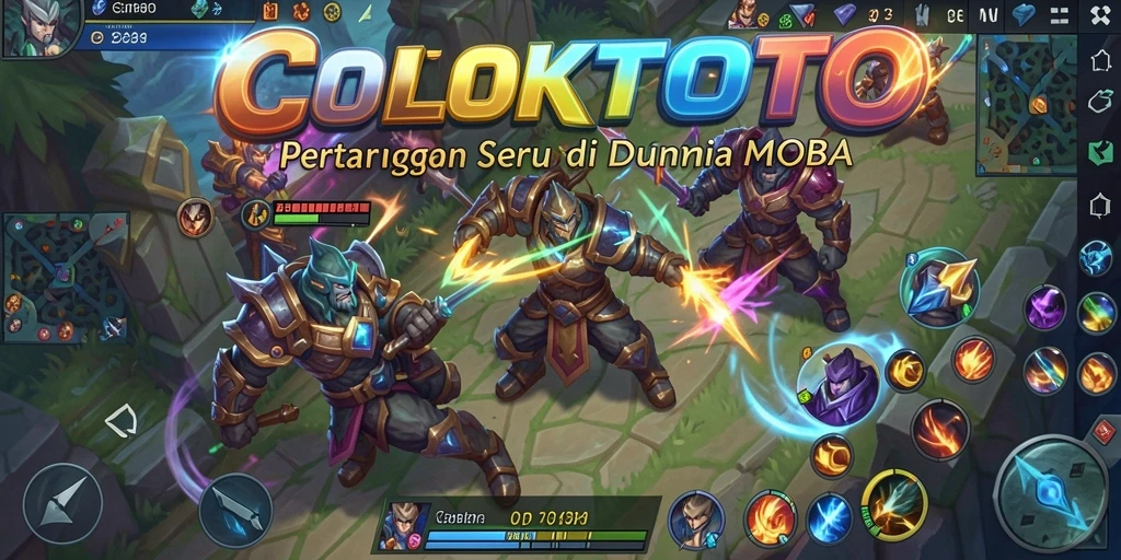 Tampilan epic dari gameplay COLOKTOTO saat bertarung dengan tim.