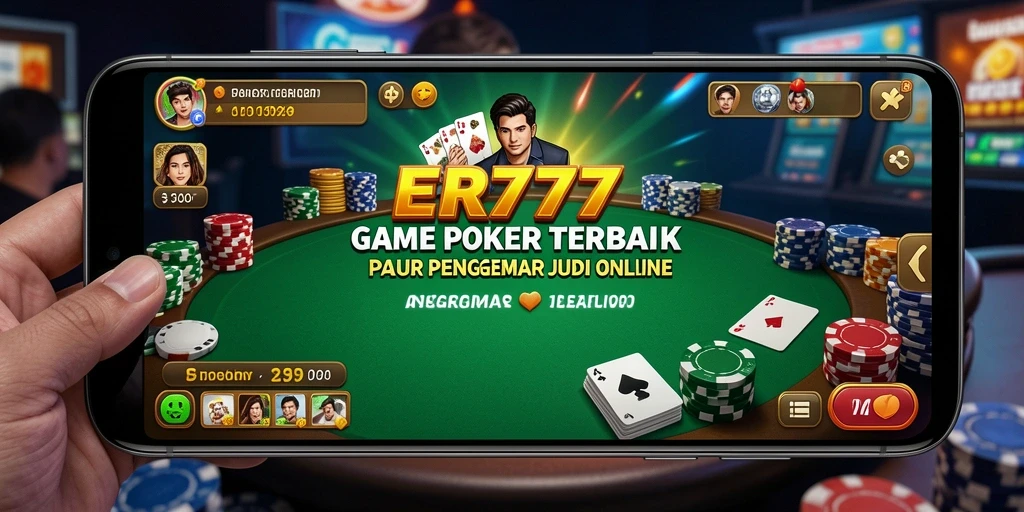 Screenshot gameplay ER777 menampilkan aksi seru permainan Poker.