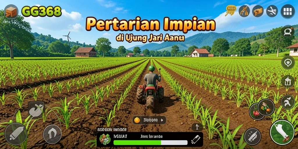Tampilan gameplay GG368 yang menarik dengan aktivitas bertani.