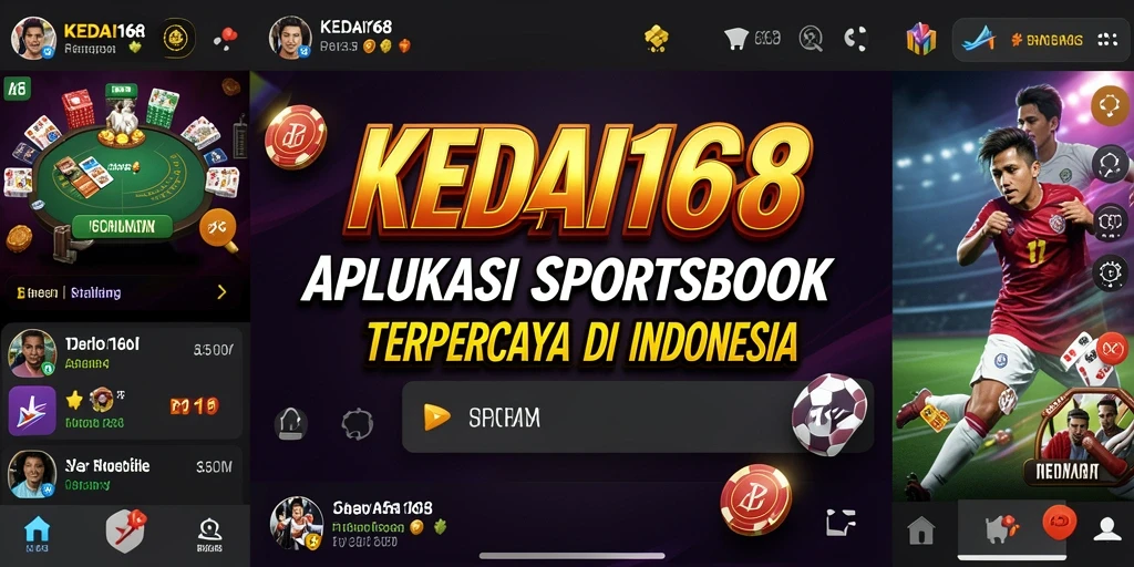 Screenshot KEDAI168 menampilkan tampilan taruhan olahraga yang menarik.