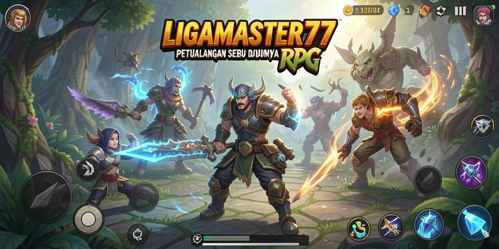 Tampilan gameplay seru di dunia RPG LIGAMASTER77.