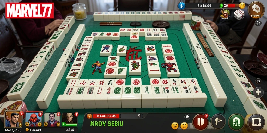 Screenshot gameplay <strong>MARVEL77</strong> menampilkan level Mahjong yang menantang dan menarik.