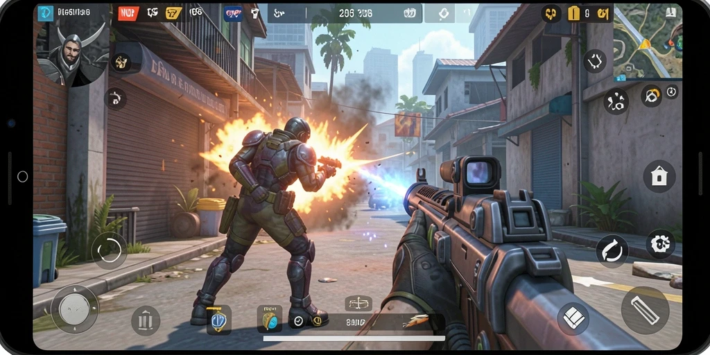 Tampilan gameplay seru dan intens dari N06 saat beraksi.