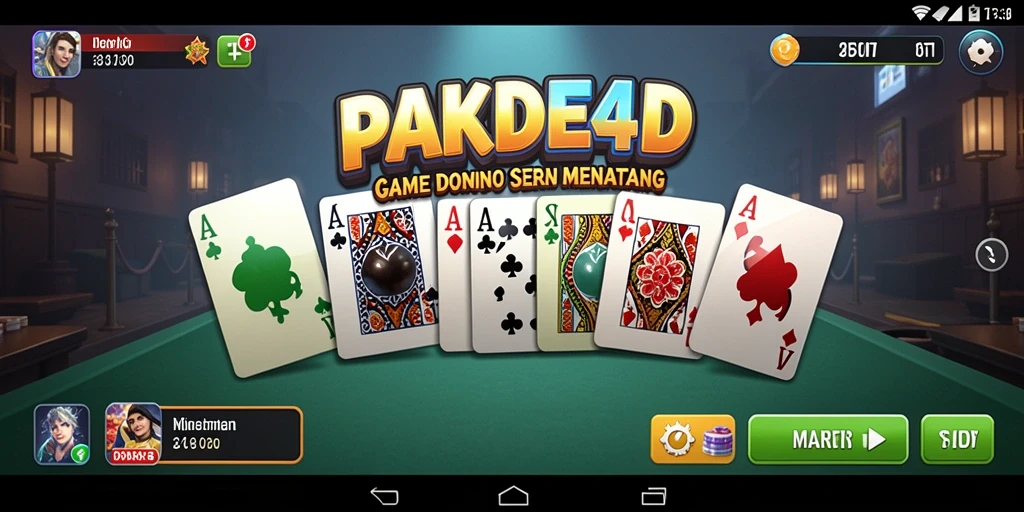 Gameplay seru PAKDE4D yang menampilkan aksi Domino yang mendebarkan.