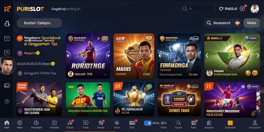 Tampilan gameplay PURISLOT yang menarik dalam taruhan olahraga.