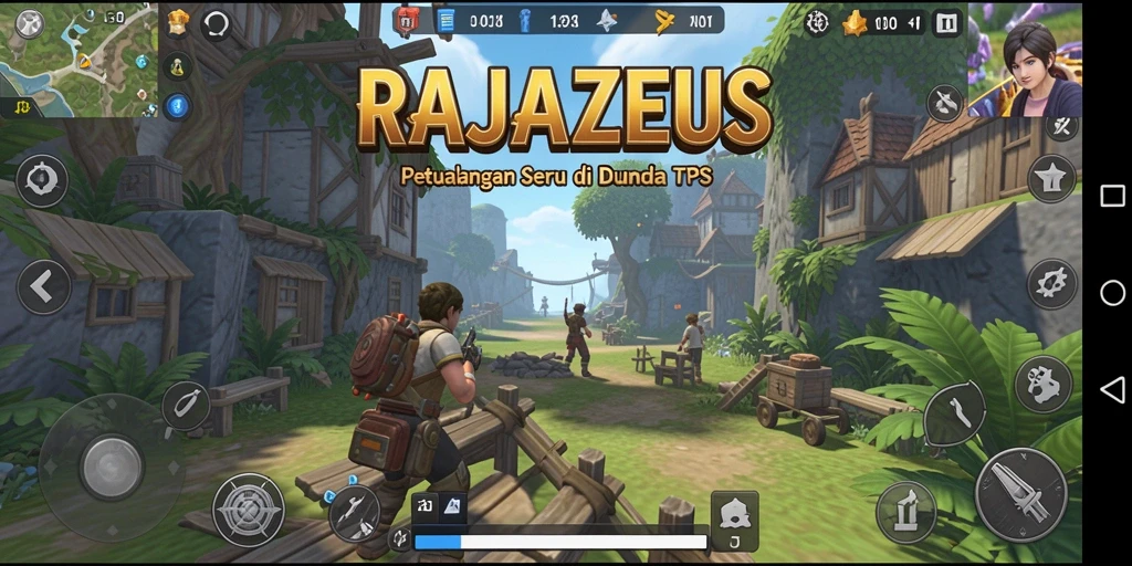 Tampilan gameplay seru dalam RAJAZEUS dengan aksi tembak-menembak yang mendebarkan.