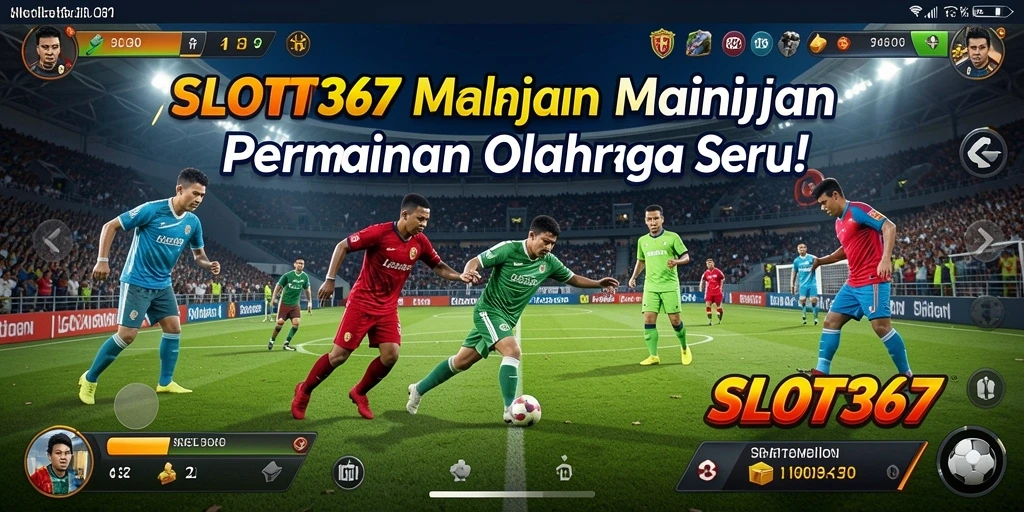 Screenshot utama SLOT367 menampilkan aksi seru dalam pertandingan olahraga.